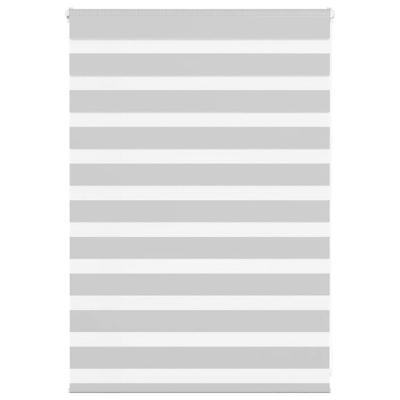 VidaXL Zebra rolgordijn 115x100 cm stofbreedte 110,9 cm lichtgrijs