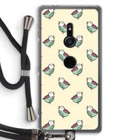Vogeltjes: Sony Xperia XZ2 Transparant Hoesje met koord