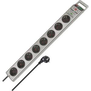 Brennenstuhl 1153340318 Overspanningsveilige stekkerdoos Zilver Randaarde stekker 1 stuk(s)