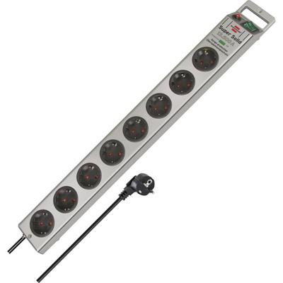 Brennenstuhl 1153340318 Overspanningsveilige stekkerdoos Zilver Randaarde stekker 1 stuk(s)