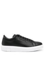 Armani Exchange baskets en cuir - Noir