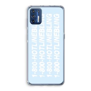 Hotline bling blue: Motorola Moto G9 Plus Transparant Hoesje