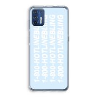 Hotline bling blue: Motorola Moto G9 Plus Transparant Hoesje