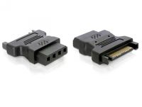 DeLOCK Adapter Power - IDE drive > 4 Pin SATA 15 p IDE 4p Zwart - thumbnail
