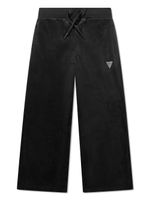 guess kids pantalon de jogging à logo strassé - Noir