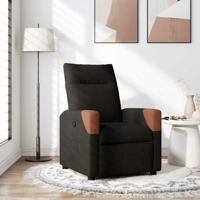 Fauteuil verstelbaar stof zwart - thumbnail