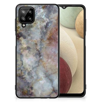 Samsung Galaxy A12 Marmeren Print Telefoonhoesje Marmer Grijs
