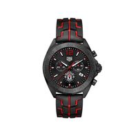 Horlogeband Tag Heuer CAZ1019 / CAZ101AA / WAZ1014 / CAZ101J / BT0728 Rubber Zwart 21mm - thumbnail