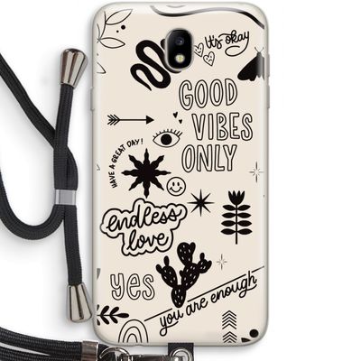 Good vibes: Samsung Galaxy J7 (2017) Transparant Hoesje met koord