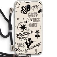 Good vibes: Samsung Galaxy J7 (2017) Transparant Hoesje met koord