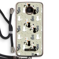 Katten: Motorola Moto Z Force Transparant Hoesje met koord