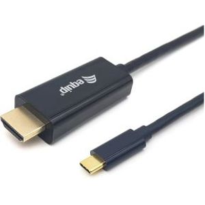 Equip 133412 video kabel adapter 2 m USB Type-C HDMI Type A (Standaard) Zwart