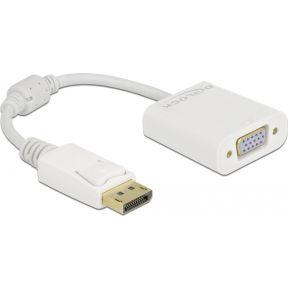 DeLOCK 61007 video kabel adapter 0,15 m DisplayPort VGA (D-Sub) Wit