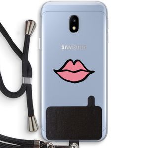 Kusje: Samsung Galaxy J3 (2017) Transparant Hoesje met koord