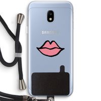 Kusje: Samsung Galaxy J3 (2017) Transparant Hoesje met koord