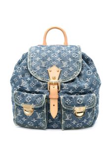 Louis Vuitton Pre-Owned sac à dos en jean à motif monogrammé (2003) - Bleu