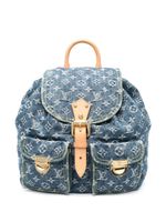 Louis Vuitton Pre-Owned sac à dos en jean à motif monogrammé (2003) - Bleu