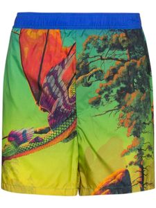 Valentino Garavani short de bain imprimé Dragon At Dawn - Vert
