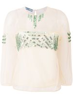 Prada blouse transparente à sequins - Rose - thumbnail