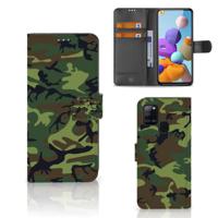 Samsung Galaxy A21s | Telefoon Hoesje | Army Dark