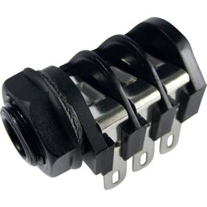 Cliff CL1200 Jackplug 6.35 mm Bus, inbouw horizontaal Aantal polen: 3 Stereo Zwart 1 stuk(s)