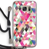 Gekleurde driehoekjes: Samsung Galaxy S7 Transparant Hoesje met koord