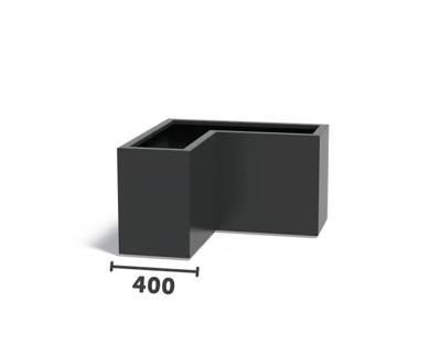 Aluminium plantenbak CARREZ L-vorm 100x100x60cm.