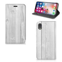 Apple iPhone Xr Book | Wallet Case | White Wood