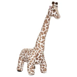 Atmosphera Giraffe knuffel van zachte pluche - gevlekt patroon - 100 cm - Extra groot - Knuffeldier