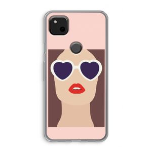 Red lips: Google Pixel 4a Transparant Hoesje
