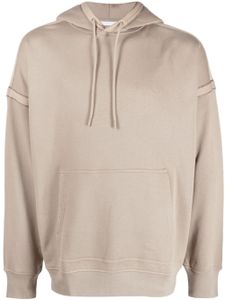 Helmut Lang hoodie en coton à logo brodé - Tons neutres