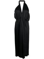 MM6 Maison Margiela robe en satin à dos-nu - Noir