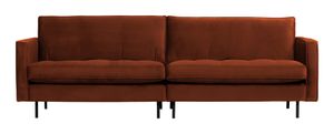 WOOOD Bank 'Rodeo' 3-zits, Velvet, kleur Roestbruin