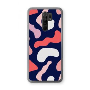 Memphis Shapes Pink: Xiaomi Redmi 9 Transparant Hoesje