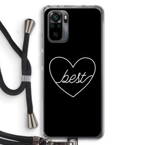 Best heart black: Xiaomi Redmi Note 10 Pro Transparant Hoesje met koord
