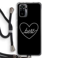 Best heart black: Xiaomi Redmi Note 10 Pro Transparant Hoesje met koord