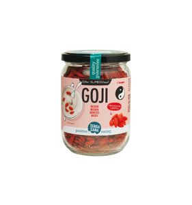 Raw goji bessen in glas bio