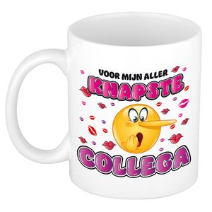 Cadeau mok voor collega - grappig - keramiek - 300 ml - knapste collega