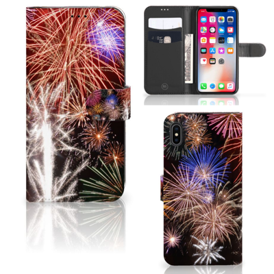 Apple iPhone Xs Max | Wallet Case | met Pasjes | Vuurwerk