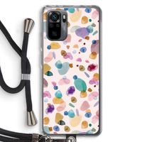 Terrazzo Memphis Pink: Xiaomi Redmi Note 10 Pro Transparant Hoesje met koord