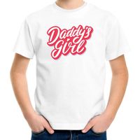 Daddys girl vaderdag cadeau t-shirt wit voor meisjes - thumbnail