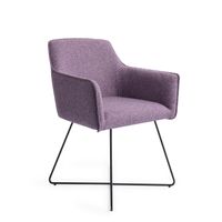 Jesper Home Eetkamerstoel 'Hofu' Cross Black, kleur Violet Daisy Jesper Home Eetkamerstoel 'Hofu' Cross Black, kleur Violet Daisy