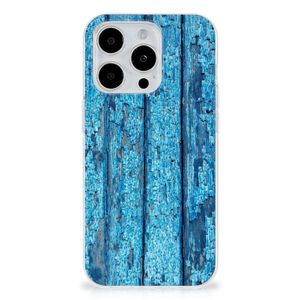 iPhone 15 Pro Max Bumper Hoesje Wood Blue