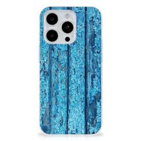 iPhone 15 Pro Max Bumper Hoesje Wood Blue