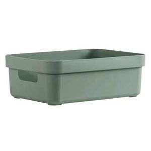 Sigma home box 9 liter - donkergroen - 35,2x25,3x12,2 cm - Leen Bakker