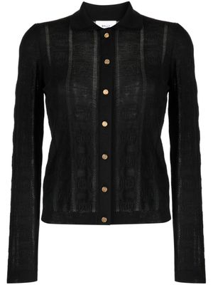 Bally cardigan à motif monogrammé en jacquard - Noir