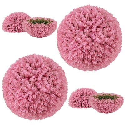 Set van 2 Kunstmatige Vormsnoeiballen 44 cm Decoratieve Ballen met 7 Lagen Bladeren Tuinbol voor Binnen en Buiten UV-Bescherming