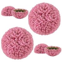 Set van 2 Kunstmatige Vormsnoeiballen 44 cm Decoratieve Ballen met 7 Lagen Bladeren Tuinbol voor Binnen en Buiten UV-Bescherming