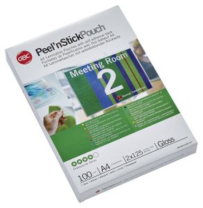 GBC Peel`n Stick Lamineerhoezen A4 2x125 micron Glanzend (100)