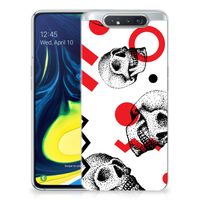 Silicone Back Case Samsung Galaxy A80 Skull Red - thumbnail